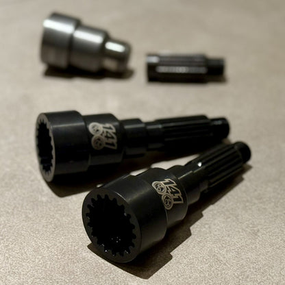 Reinforced shaft for KIK free hubs