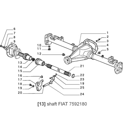 Reinforced shaft for Autobianchi/Lancia Y10 4WD (88–95)